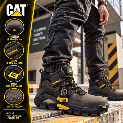 Bota CAT 1348 Waterproof  Marron Oscuro