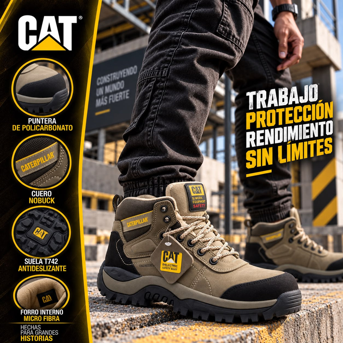 Bota Cat 1333 Beige
