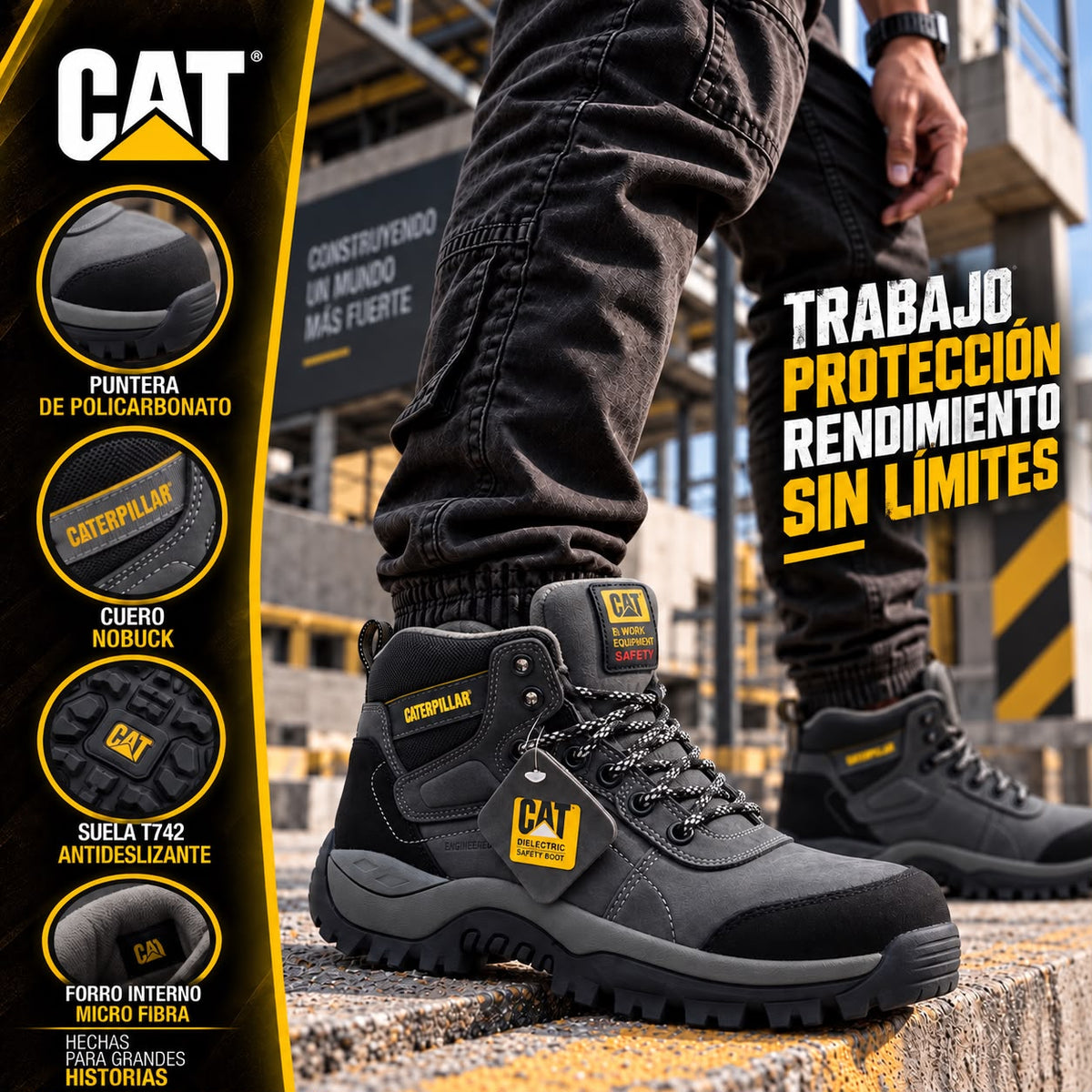 Bota Cat 1333 Gris