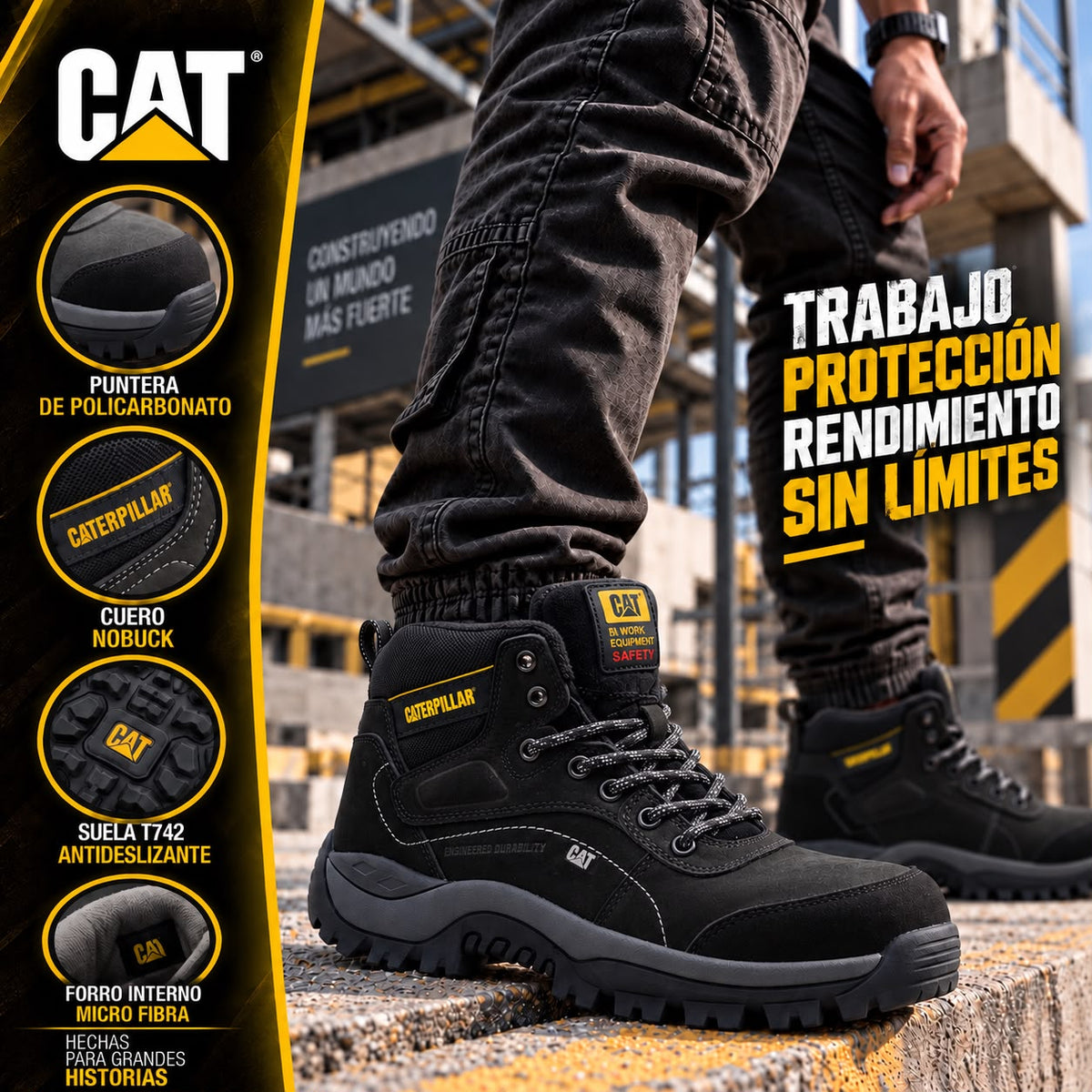 Bota Cat 1333 Negra