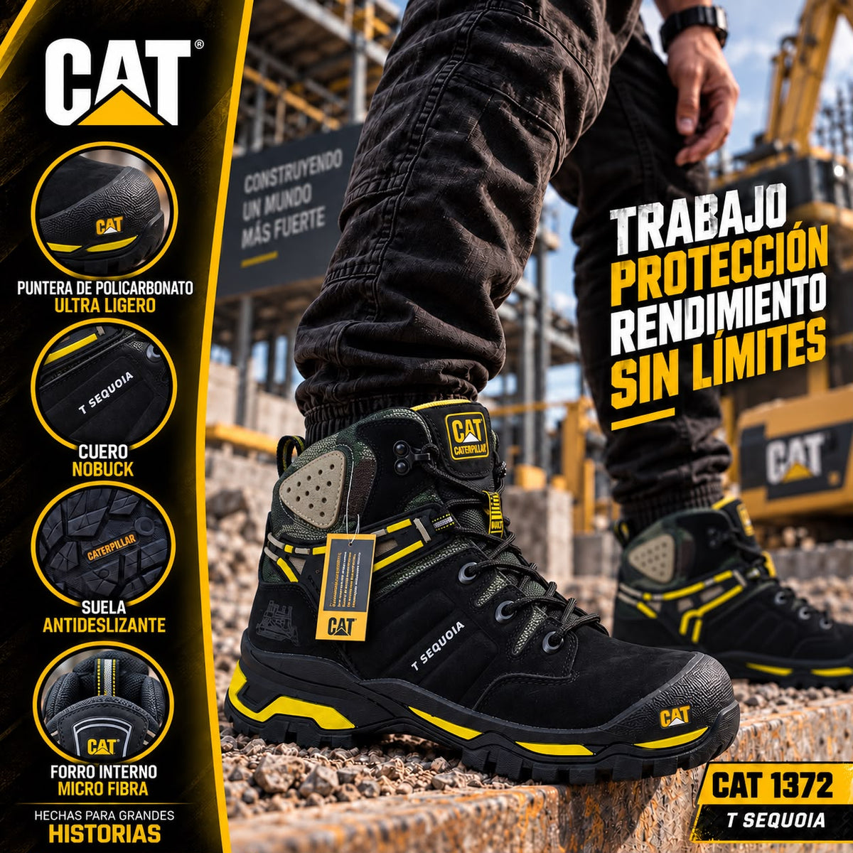 Bota Cat 1372 Sequoia Camuflada