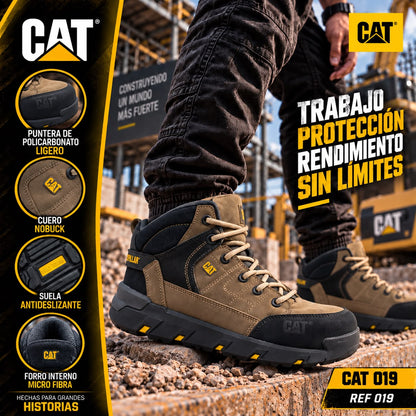 Bota Cat 019 Beige con Negro